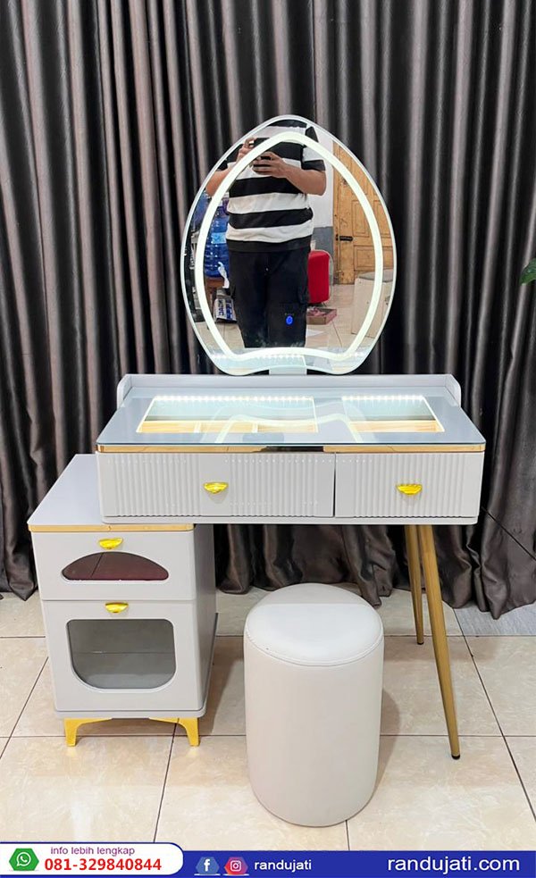 MEJA RIAS PARTIKEL LAMPU DT 217 GREY